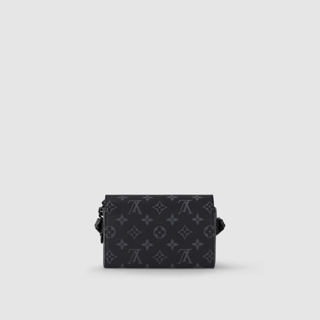 Túi Louis Vuitton Steamer Wearable Wallet Monogram Eclipse Nam Đen